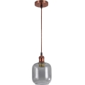 Brilagi - LED-hanglamp aan snoer RETRO GLASS 1xE27/60W/230V Ø 14 cm wit/rookgrijs