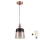 Brilagi - LED hanglamp aan snoer RETRO GLASS 1xE27/60W/230V Ø 15,5 cm koper/rookbeige/zwart
