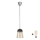Brilagi - LED-hanglamp aan snoer RETRO GLASS 1xE27/60W/230V Ø 15,5 cm zilver/gerookt beige/zwart