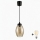 Brilagi - LED-hanglamp aan snoer RETRO GLASS 1xE27/60W/230V Ø 17 cm zwart/gerookt beige
