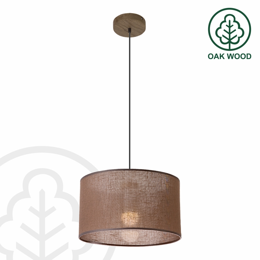 Brilagi - LED Hanglamp aan kabel ANTHONY 1xE27/60W/230V eiken walnoot/bruin