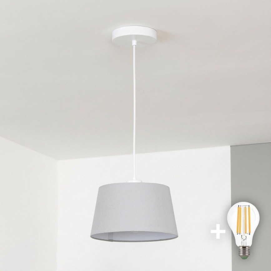 Brilagi - LED-hanglamp CERIA aan kabel 1xE27/40W/230V Ø 25 cm grijs