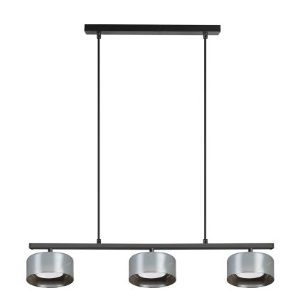 Brilagi - LED Hanglamp met kabel AURA LUX 3xGX53/30W/230V zwart/gerookt glas