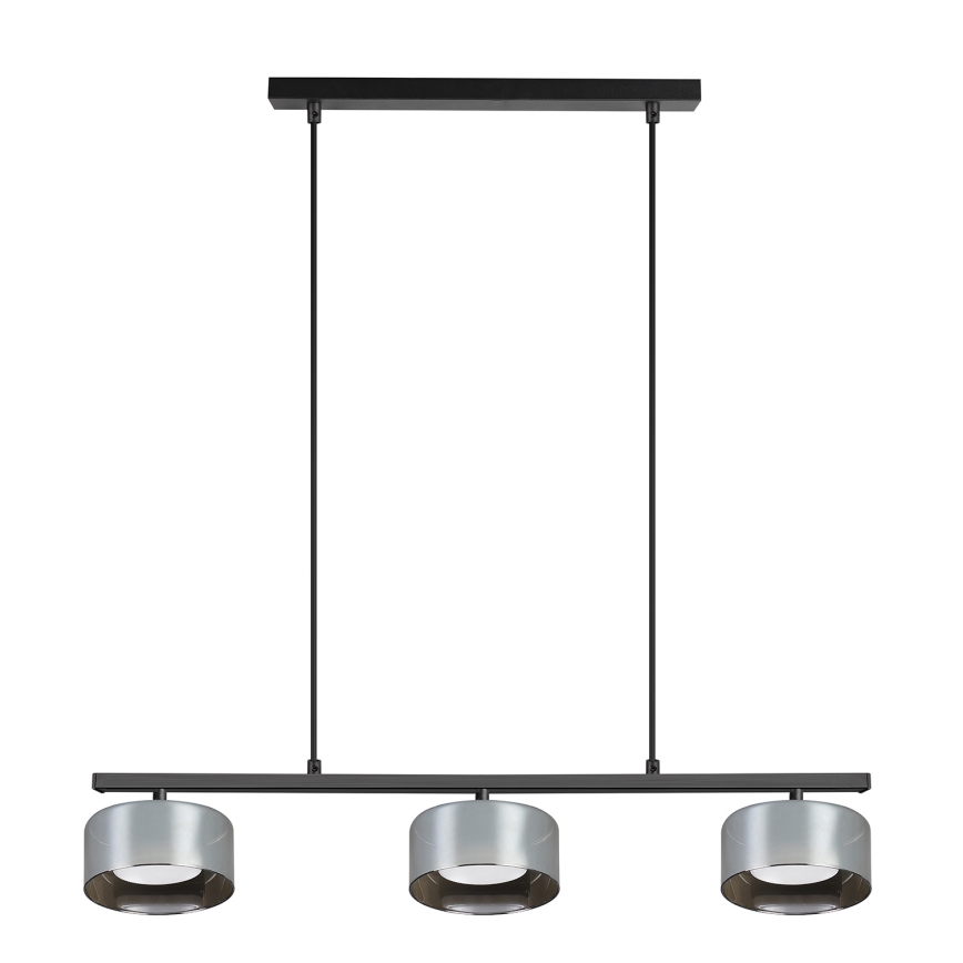 Brilagi - LED Hanglamp met kabel AURA LUX 3xGX53/30W/230V zwart/gerookt glas