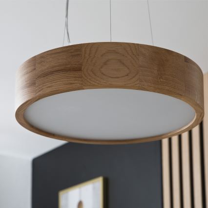 Brilagi - LED-hanglamp met kabel CARVALHO 2xE27/15W/230V eiken Ø 37 cm