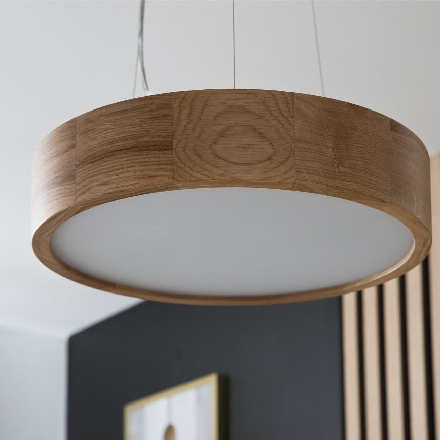Brilagi - LED-hanglamp met kabel CARVALHO 2xE27/15W/230V eiken Ø 37 cm