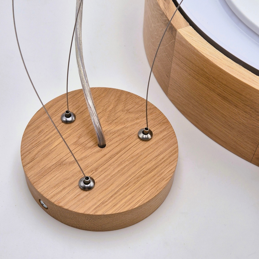 Brilagi - LED-hanglamp met kabel CARVALHO 2xE27/15W/230V eiken Ø 37 cm