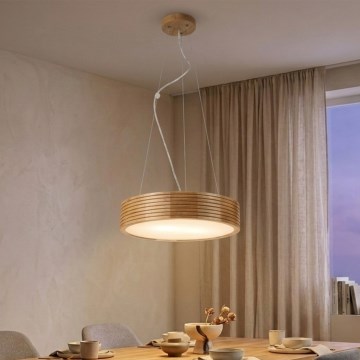 Brilagi - LED-hanglamp met kabel CARVALHO MODERN 2xE27/60W/230V eiken Ø 37,5 cm
