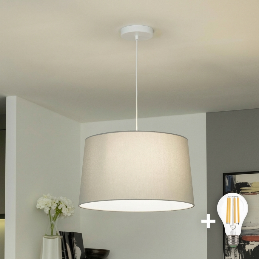 Brilagi - LED-hanglamp met kabel CERIA 1xE27/40W/230V Ø 45 cm grijs