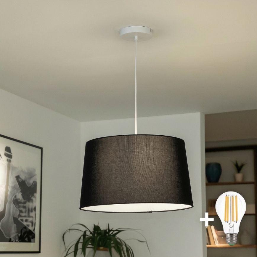 Brilagi - LED-hanglamp met kabel CERIA 1xE27/40W/230V Ø 45 cm zwart