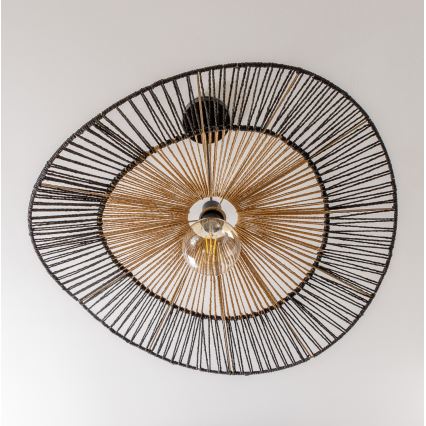 Brilagi - LED-hanglamp met kabel CERIA BOHO 1xE27/40W/230V Ø 50 cm zwart/bruin