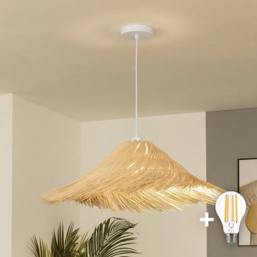 Brilagi - LED-hanglamp met kabel CERIA BOHO 1xE27/40W/230V Ø 70 cm rotan