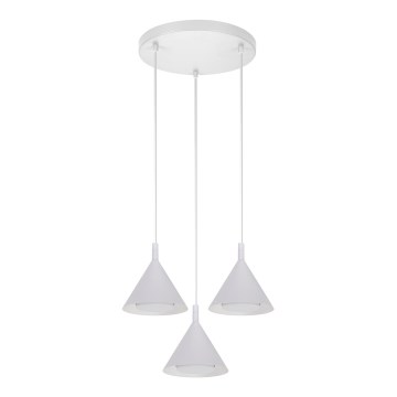 BRILAGI - LED Hanglamp met kabel CONE TRIPLE ROUND 3xGX53/15W/230V wit