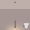 Brilagi - LED-hanglamp met kabel CRESTO 1xGU10/10W/230V taupe