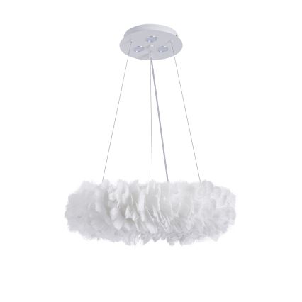 Brilagi - LED-hanglamp met kabel FEATHER 3xE27/40W/230V + 3xLED/3W Ø 40 cm wit
