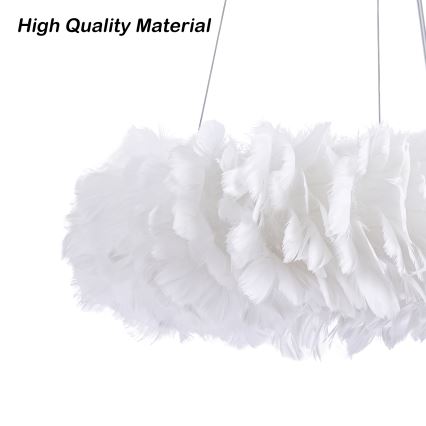 Brilagi - LED-hanglamp met kabel FEATHER 3xE27/40W/230V + 3xLED/3W Ø 40 cm wit