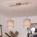 Brilagi - LED-hanglamp met kabel NUBILA 2xE27/60W/230V grijs