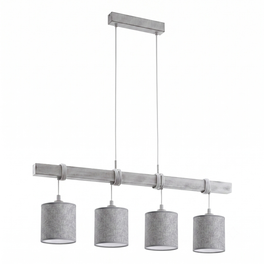 Brilagi - LED hanglamp met kabel NUBILA 4xE27/60W/230V grijs