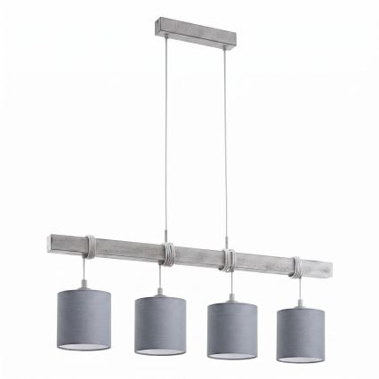 Brilagi - LED-hanglamp met kabel NUBILA 4xE27/60W/230V lichtgrijs