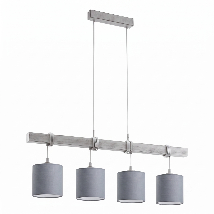 Brilagi - LED-hanglamp met kabel NUBILA 4xE27/60W/230V lichtgrijs