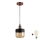 Brilagi - LED-hanglamp met kabel RETRO GLASS 1xE27/60W/230V Ø 14 cm koper/rookbeige/zwart