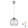 Brilagi - LED-hanglamp met kabel RETRO GLASS 1xE27/60W/230V Ø 25 cm zilver/rookgrijs