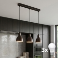 Brilagi - LED-hanglamp met kabel RIDDY 3xE27/60W/230V koper/patina