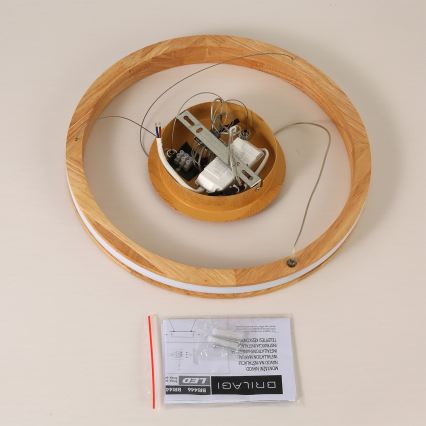 Brilagi - LED-hanglamp met kabel UMEA WOOD LED/30W/230V Ø 40 cm hout