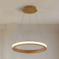 Brilagi - LED-hanglamp met kabel UMEA WOOD LED/30W/230V Ø 40 cm rubberhout