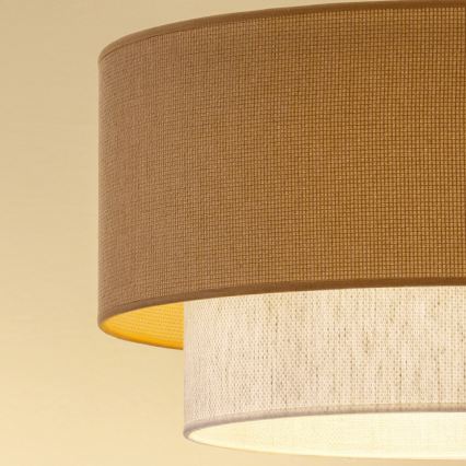 Brilagi - LED-hanglamp met snoer BOHO ECO 1xE27/10W/230V Ø 40 cm beige/crème