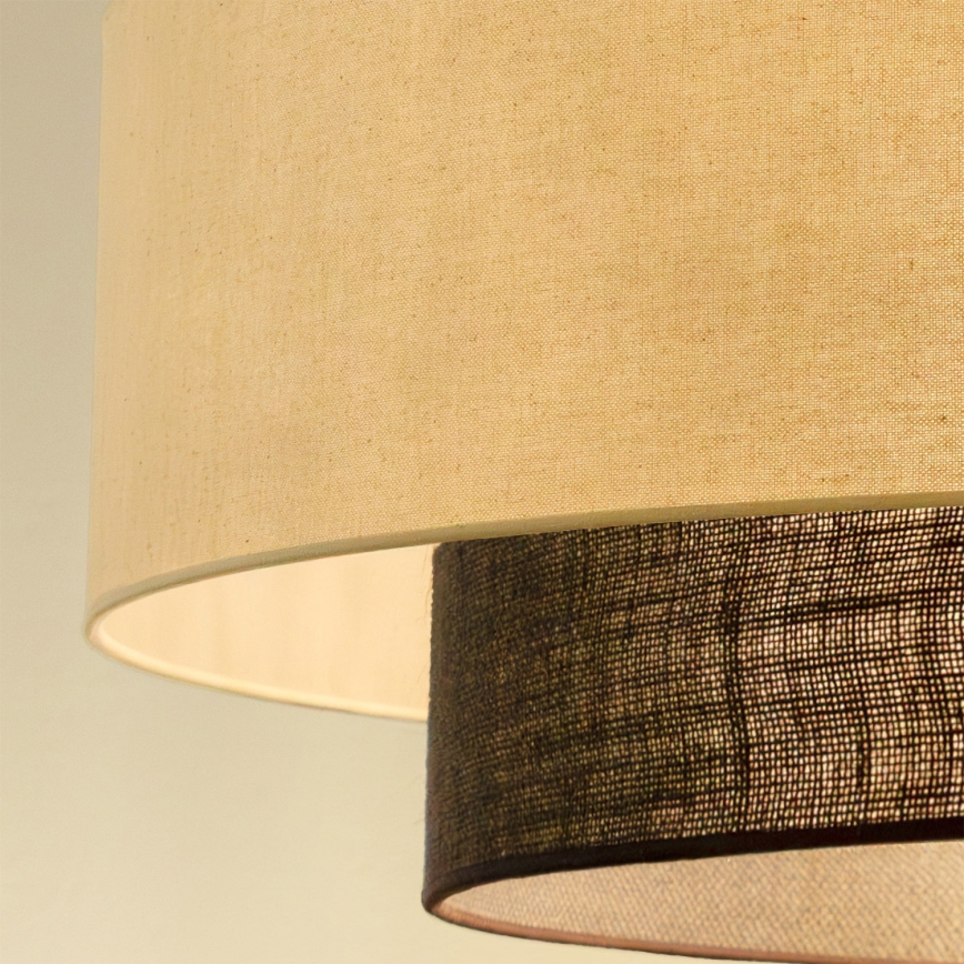 Brilagi - LED hanglamp met snoer BOHO-stijl 3xE27/15W/230V Ø 80 cm crème/bruin