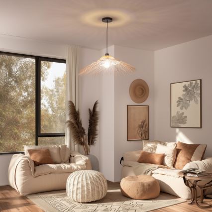 Brilagi - LED hanglamp met snoer CERIA BOHO 1xE27/40W/230V Ø 70 cm bamboe