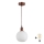 Brilagi - LED-hanglamp met snoer RETRO GLASS 1xE27/60W/230V Ø 15 cm koper/wit
