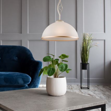 Brilagi - LED Hanglamp met vaste pendel ANTICO 1xE27/60W/230V wit patina