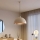 Brilagi - LED-hanglamp METALO aan kabel 1xE27/40W/230V Ø 40 cm beige/koper