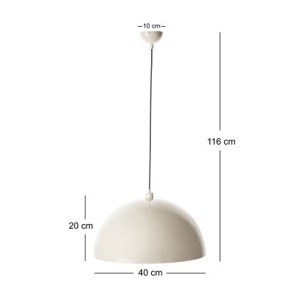 Brilagi - LED-hanglamp METALO aan kabel 1xE27/40W/230V Ø 40 cm beige/koper