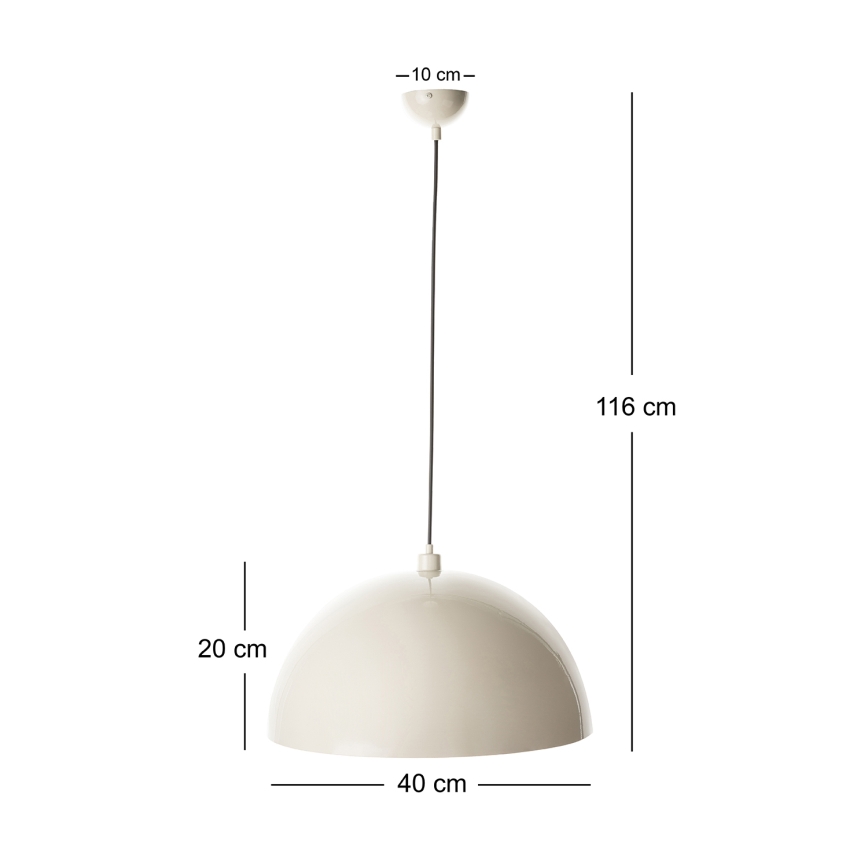 Brilagi - LED-hanglamp METALO aan kabel 1xE27/40W/230V Ø 40 cm beige/koper