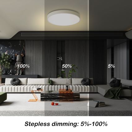 Brilagi - Dimmable Hanglamp POOL LED/60W/230V 3000-6000K Ø 60 cm wit + afstandsbediening