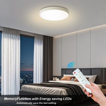 Brilagi - Dimmable Hanglamp POOL LED/60W/230V 3000-6000K Ø 60 cm wit + afstandsbediening