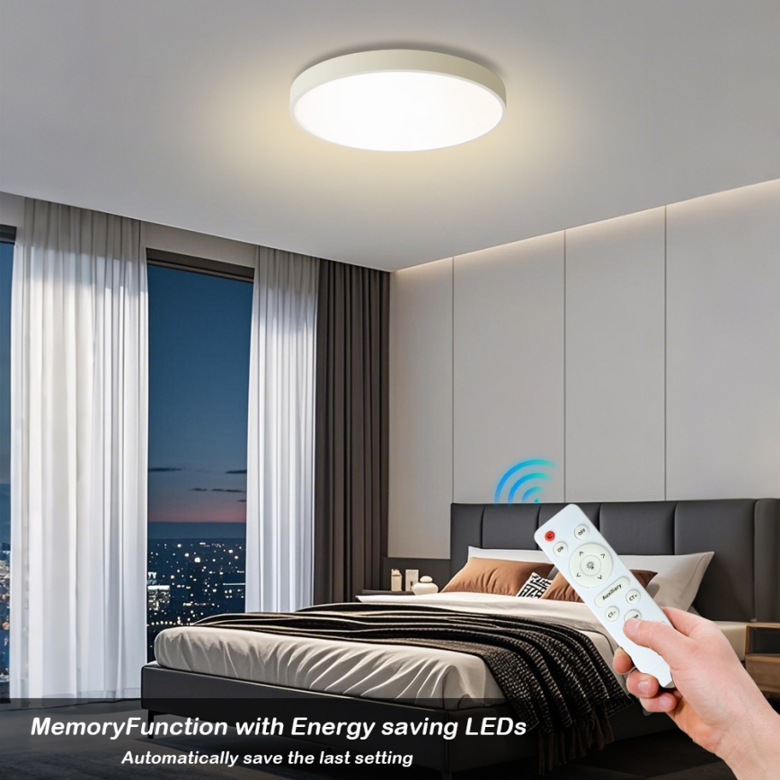 Brilagi - Dimmable Hanglamp POOL LED/60W/230V 3000-6000K Ø 60 cm wit + afstandsbediening