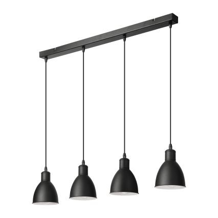 Brilagi - LED-hanglamp RIDDY aan kabel 4xE27/60W/230V, zwart