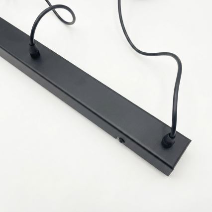 Brilagi - LED-hanglamp RIDDY aan kabel 4xE27/60W/230V, zwart