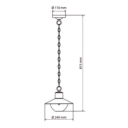 Brilagi -  LED Hanglamp voor Buiten VEERLE 1xE27/60W/230V IP44