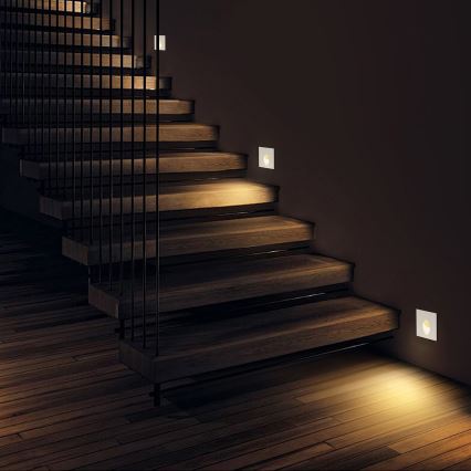 Brilagi - LED inbouwarmatuur voor buiten STAIRDOT LED/2W/230V wit IP65 vierkant