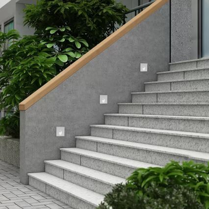 Brilagi - LED inbouwarmatuur voor buiten STAIRDOT LED/2W/230V wit IP65 vierkant