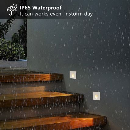 Brilagi - LED inbouwarmatuur voor buiten STAIRDOT LED/2W/230V wit IP65 vierkant