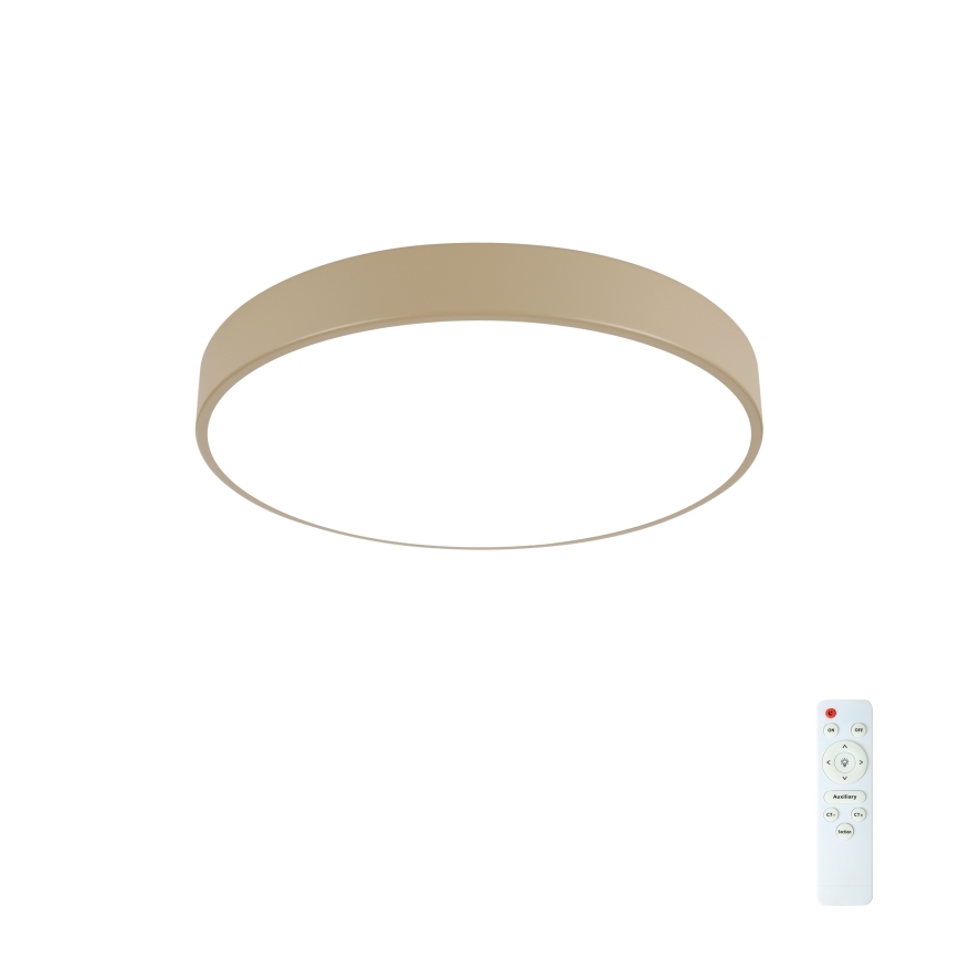 Brilagi - Dimbare Plafondlamp POOL LED/48W/230V 3000-6000K Ø 40 cm beige + afstandsbediening