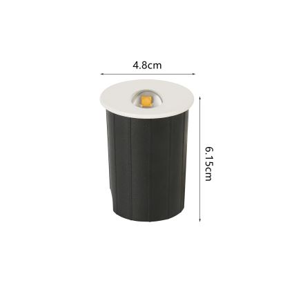 Brilagi - LED inbouwlamp voor buiten STAIRDOT LED/2W/230V wit IP65 rond