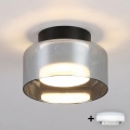 BRILAGI - LED Inbouwspot AURA LUX 1xGX53/30W/230V Ø 13 cm zwart/gerookt glas
