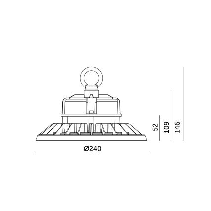 Brilagi - TITAN PRO LED industriële plafondlamp 100W 230V 4000K IP65